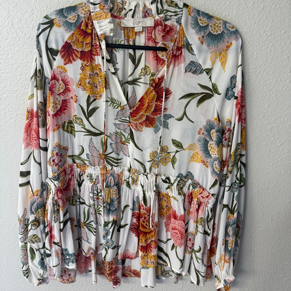 Floral peplum top